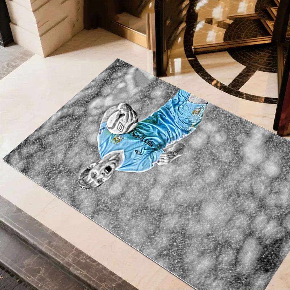 Football Player Action Floor Rug Office Rug Suitable for Foyer Hallway Study room Balcony Antislip Carpet Decorate Offices Best for Christmas