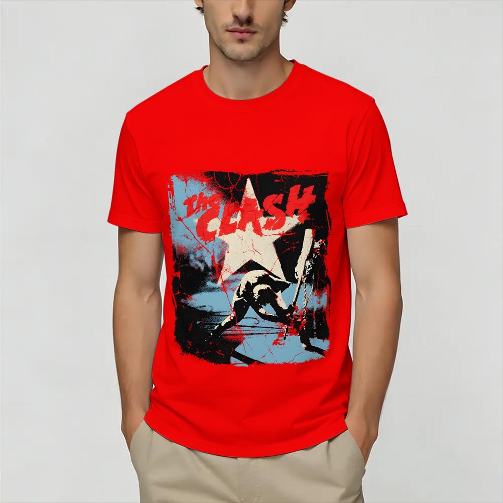 Unisexs TShirts Vintage The Clash Vintage Cotton Tee Shirt Short Sleeve T Shirts Crew Neck Clothes Gift Idea