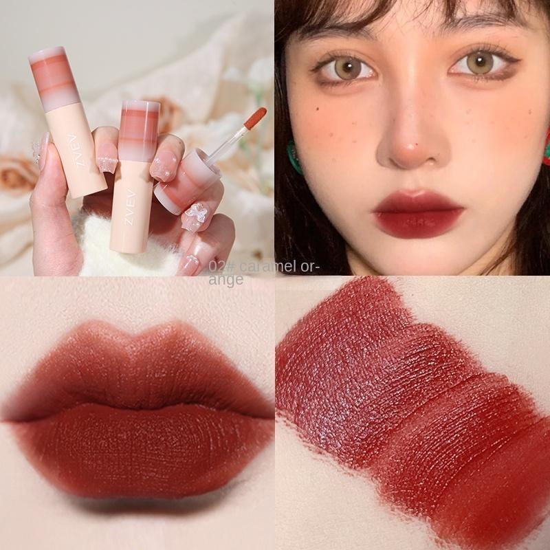 New Velvet Matte Mist Lip Glaze Waterproof Lipstick Moisturizing and Hydrating Lip Mud Natural White Brightening Lip Balm Lasting Set Women's Makeup