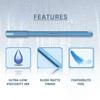 Pentonic Frost 0.6 mm Refillable Gel Pen Blue Ink for Office, School & Home Writing Pack of 1 X 10pcs