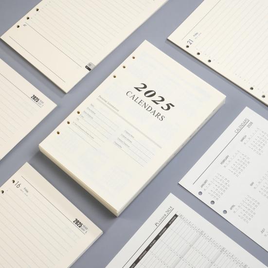 Блокнот Core толстый гладкий пишущий чернилостойкий планировщик сменная бумага 2025 календарь с отрывными листами планировщик