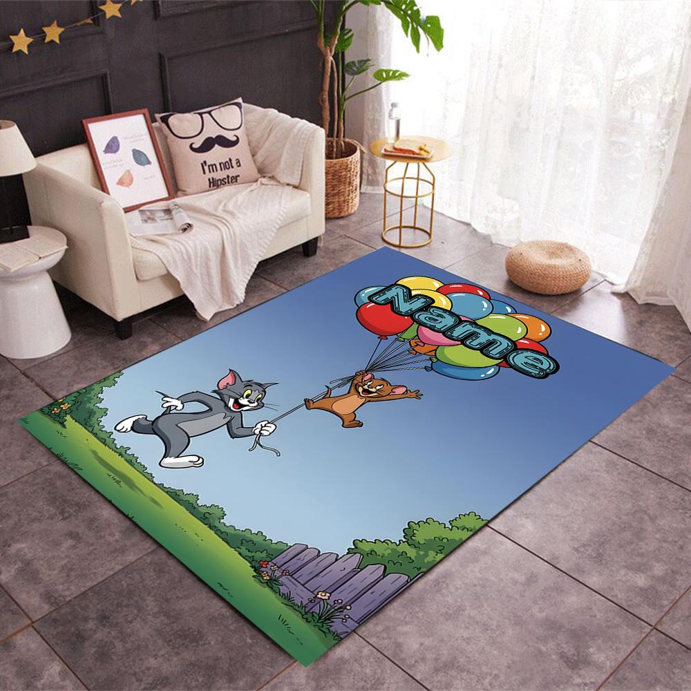 Looney Bold Bugs Bunny Artwork Customizable Name Floor Rug Office Rug Design for Bedrooms Living Rooms Playrooms Game Room Anti-slip Rug Anime Office