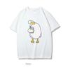 Crooked Duck Printed Casual Crew Neck Short Sleeve Comfort Top 100% Cotton Men's Summer T-Shirt Fashion Trend T-Shirt