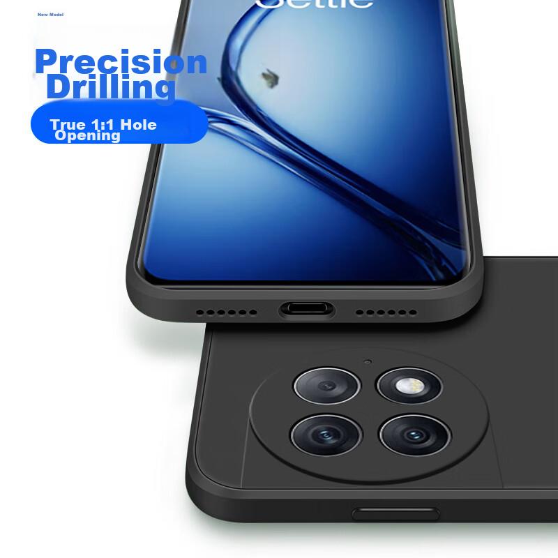KEKLLE Phone Case for OnePlus Ace 2 Pro, Liquid Silicone Full Lens Protection Shockproof Ultra-Thin Soft Elegant Black]