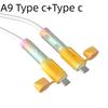 Защита зарядного кабеля Мягкий силиконовый чехол Защита кабеля зарядки Type C Защита кабеля Защита шнура Практичные аксессуары