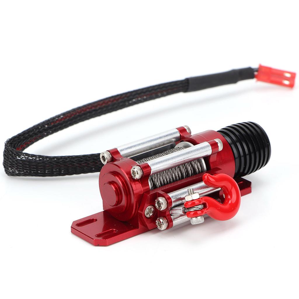 Electric Alloy Winch Fit for D90 SCX10 1:10 Simulation RC Car Accessory