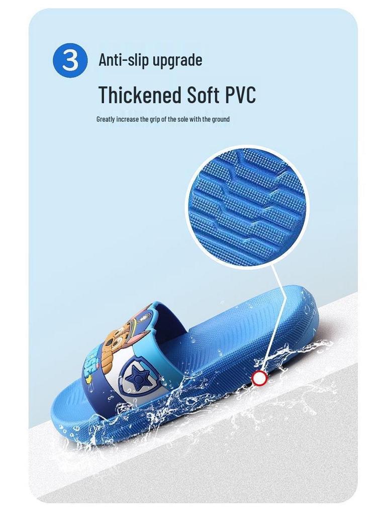 Paw Patrol Toddler Boys Non-Slip Indoor Slippers & Bath Sandals