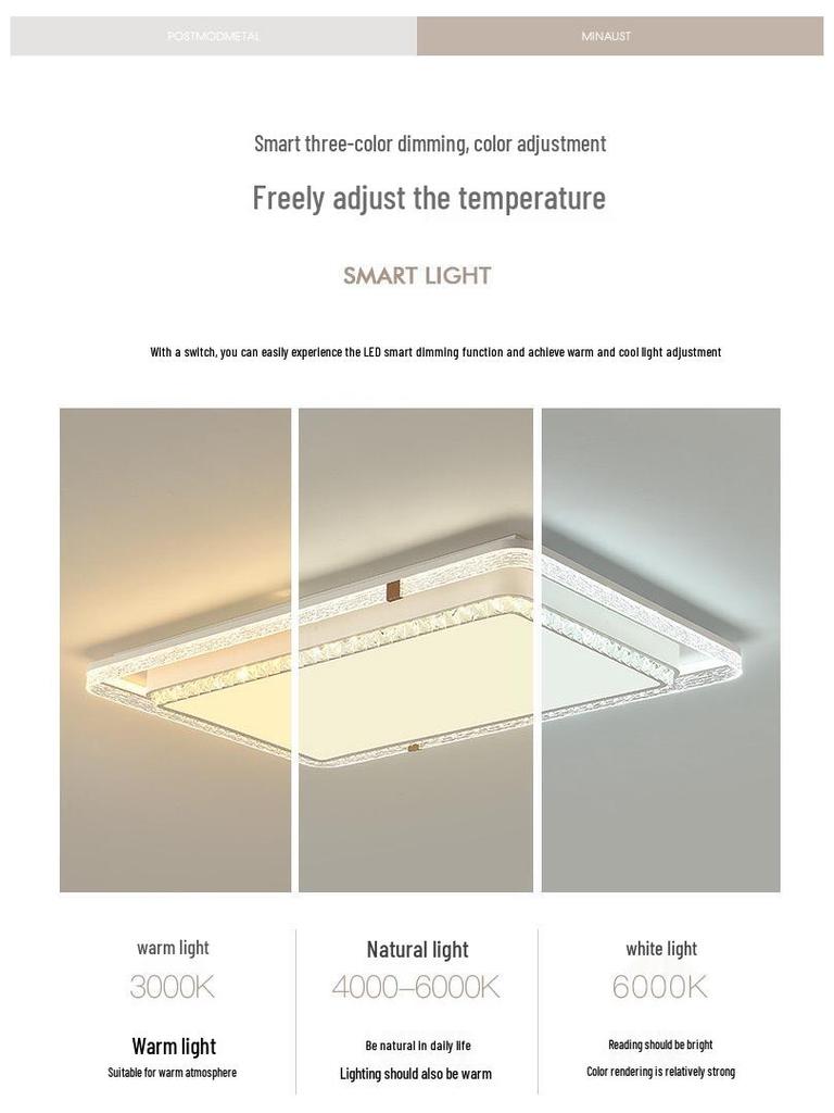 Современный потолочный светильник с полной защитой глаз - Модель 2025 года для гостиной и главной спальни