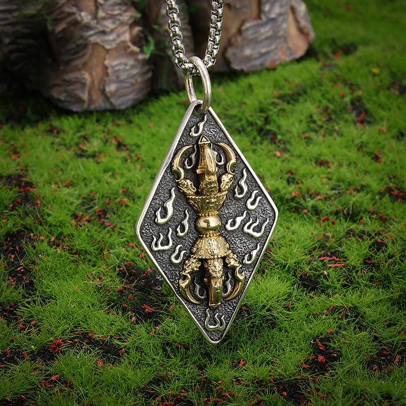 Vintage Catholic Cross Pendant Necklace Men Women Christian Believers Prayer Amulet Jewelry