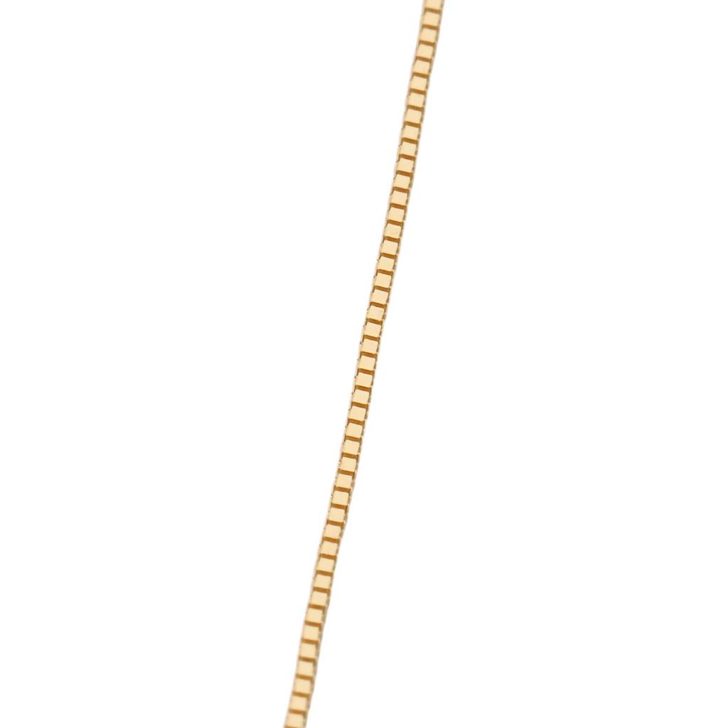 Сертифицированное венецианское ожерелье K18 из 18-каратного золота шириной 40 см с кольцом AJ [Сказочный стеклобой] 0,5 мм примерно. 0,9 г