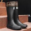 Adult Couple Men and Women Long Tube Wild Bird Association Foldable Rain Boots Waterproof Non-slip Rain Shoes Water Shoes