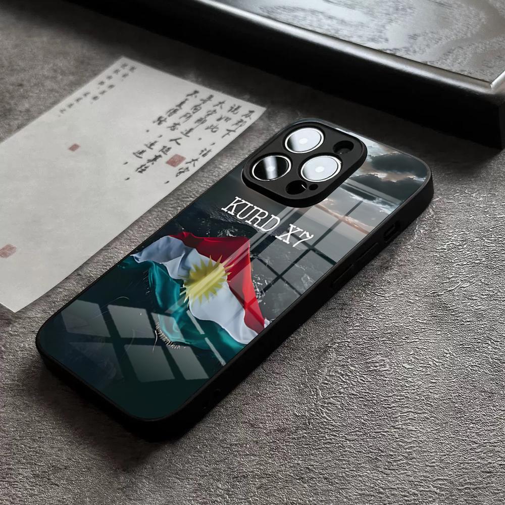 Чехол для телефона Azadi Kurdistan для IPhone 15 Pro Max14 Pro 12 11 13 Mini X XR XS 16 Plus SE Закаленное стекло Задняя крышка