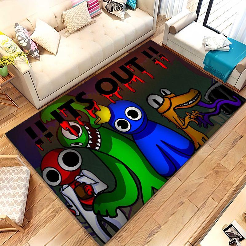 Thriller Cute R-Rainbow Friends Game Non-Slip Large Area Rug for Living Room,Bedroom Playroom Carpet Mat for Sofa,Home Decor