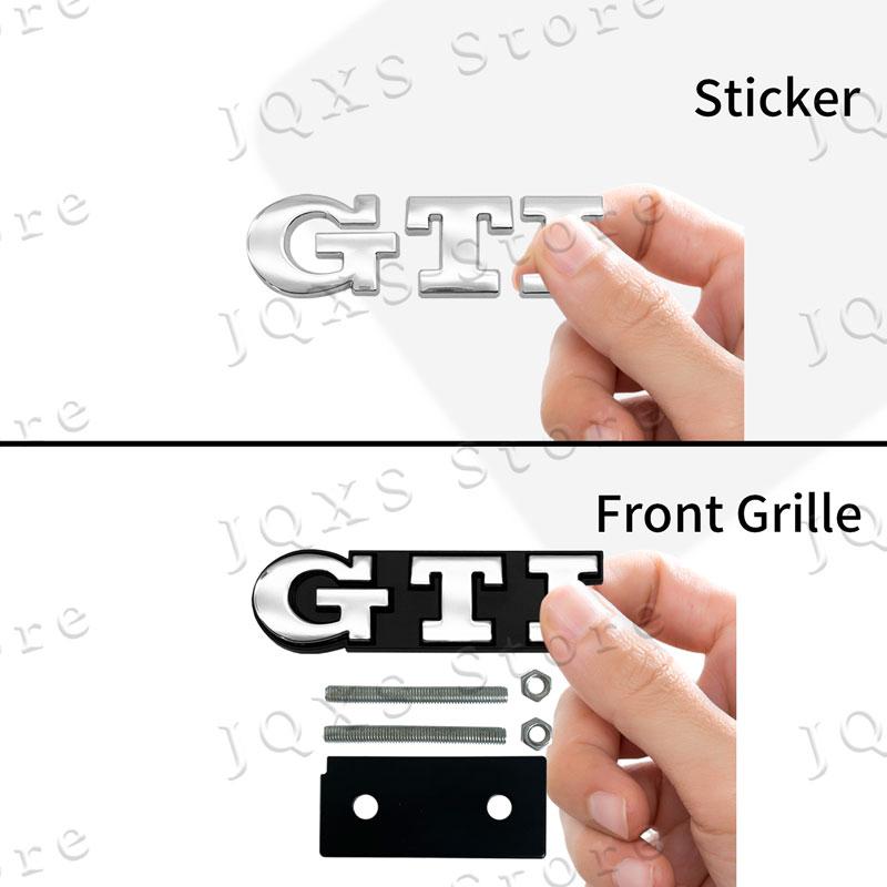 3D Metal Car Emblem GTI GTD Logo Front Grille Sticker Decor For Volkswagen Polo Golf 5 6 7 Mk6 Mk7 Passat Car Rear Trunk Badge DA0