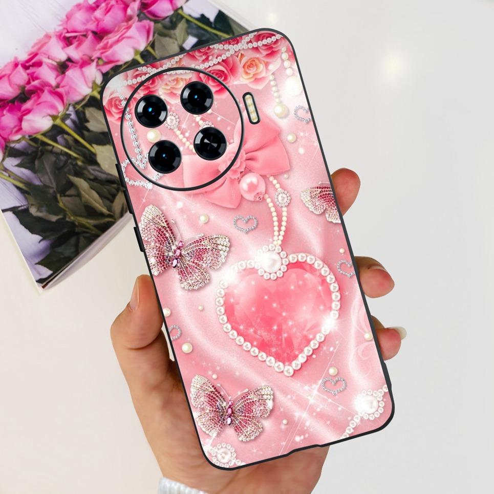 Для Tecno Spark 20 Pro Plus Spark 20c 20Pro Чехол для телефона Цветок розы Бабочка Стильный Модный Мягкий Матовый ТПУ Силикон Задняя крышка