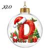 Decorative Ornaments for Garden 26?Letter Acrylic Christmas Ball Ornament, 3D Crystal Style Alphabet Winter Holiday Party Supplies Hanging Pendant,