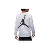 American Retro Letter Brand Logo Print Round Neck Long Sleeve T-Shirt Men Tops White DV8447-100