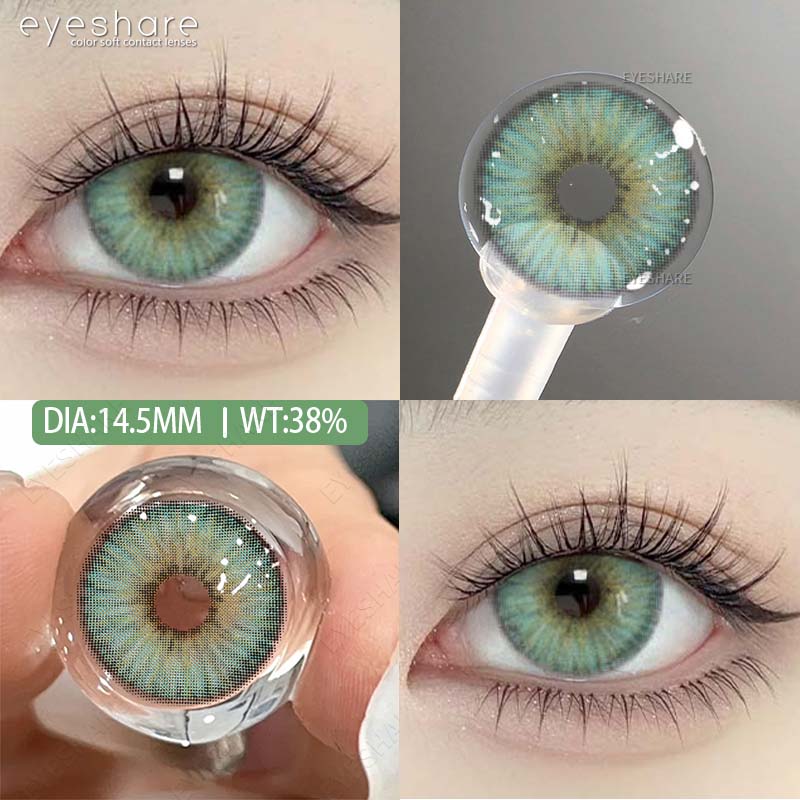Eyeshare Модные цветные контактные линзы Яркие синие цветные контактные линзы Мягкие линзы Зеленые косметические контактные линзы Коричневые контактные линзы