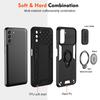 For Samsung S21 FE Shockproof Hard Armor Cover For Samsung Galaxy S21 FE Slide Lens Protect Shell Magnet Bracket Phone Cover