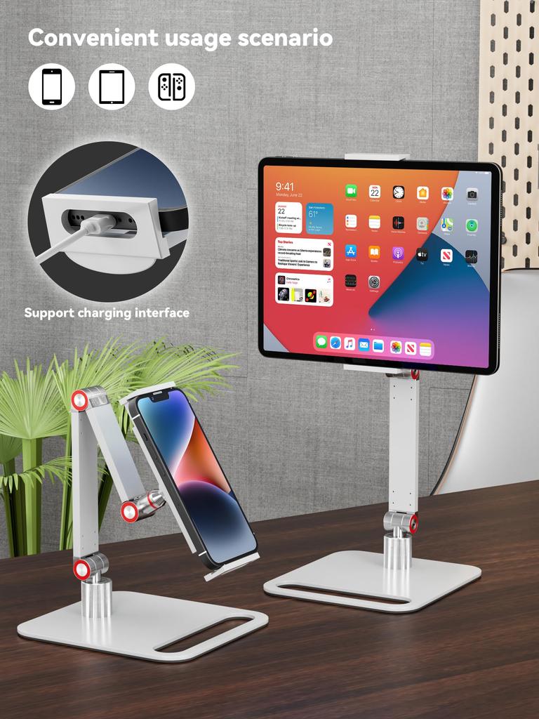 Tablet Stand Holder iPad Mobile Monitor Stand - Stand, Arm-Supporting, Portable, Lightweight,