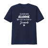 Un Jour Sans Elodie CEstun De Merde Fashion T Shirt with Stylish Arrow and Heart Print vintage Washed Comfortable Unisex