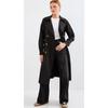 5853 Double Breasted Trench Coat - Black