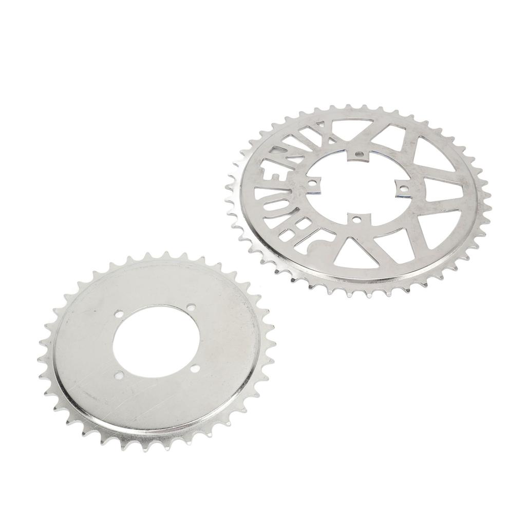 Metal Steel 410 Chain Sprocket 410 Flower Disc Sprocket Set for DIY Scooters Beach Bikes Motorcycle