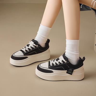 Обувь на толстой подошве Augustine женская 2025 новая весенняя модная повседневная спортивная обувь ретро маффин белая обувь