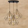 Triple Golden Design Diamond Cluster Thali Metal Cluster Chandelier Hanging Light Pendant Light for Ceiling To Decor