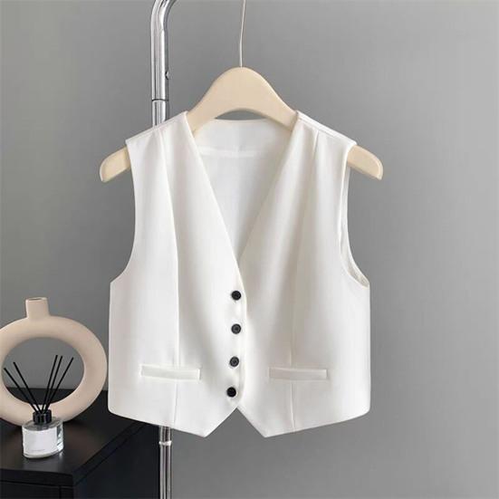 Женский жилет, жилет, винтажный, без рукавов, нарядный костюм, повседневный, на пуговицах, с V-образным вырезом, смокинг, жилет для повседневной носки, офиса, свиданий, улицы