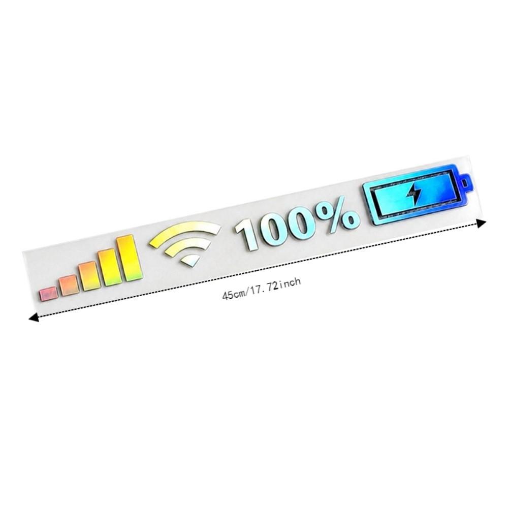 5Pcs Waterproof WiFi Signal Reflective Sticker Car Decoration Sticker Smooth Surface Decorating