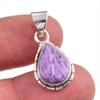 Подвеска из натурального драгоценного камня чароит, ручная работа, из цельного серебра 925 пробы, 1,25 дюйма, t8s53