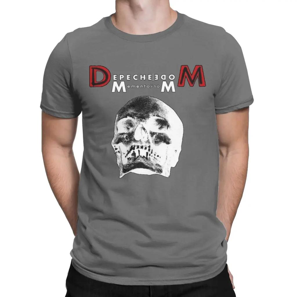 Depeches Mode Футболка с черепом Memento Mori Юмористическая 100% хлопок Футболка с круглым вырезом с коротким рукавом Большие размеры Топы