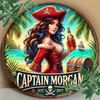 Металлическая настенная табличка Captain Morgan Виски Винтажная Декор для Бара Паба Мужской Комнаты Гаража 8x12 Дюймов