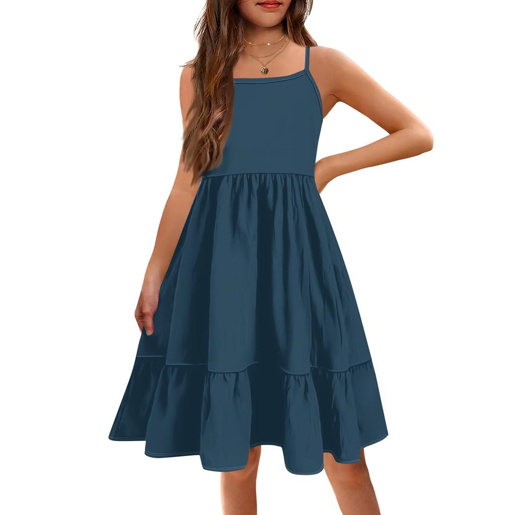 The Summer Children Condole Sleeveless Cute Princess Leisure Dresses Of The Girls