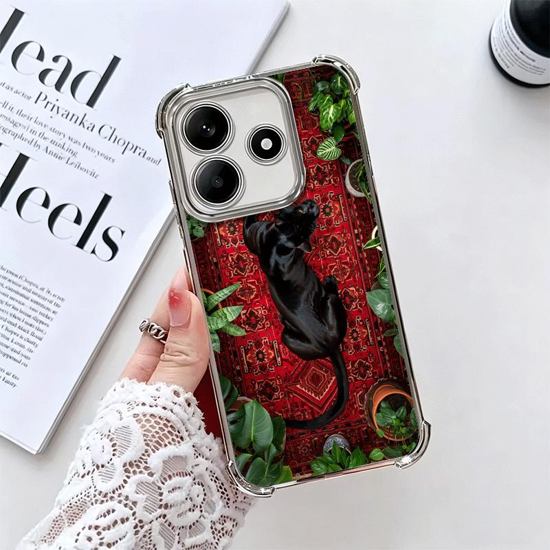 Черная Пантера Крутое Животное Покрытие Чехол Для Телефона Для Xiaomi Redmi Note 14 15 Pro Plus 13 12 11 11S 11T 10 9S 9 5G Защита от Падения Подушка Безопасности