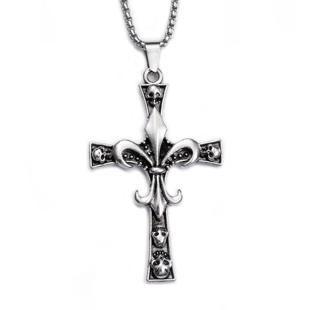Панк Подвеска Череп с Крестом, Унисекс Эффектное Украшение для Студентов