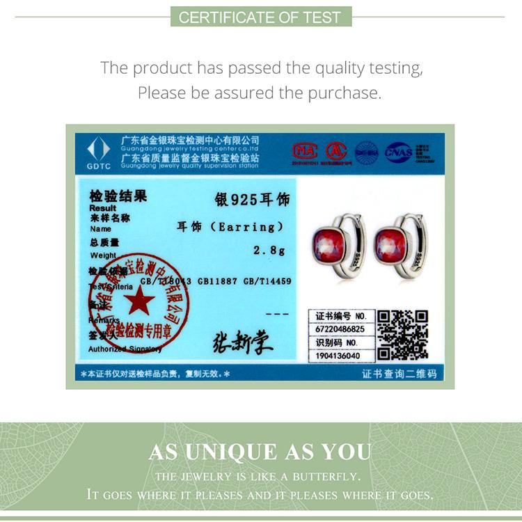 Bamoer 925 пробы серебро мокко флуоресцентные пряжки для ушей для женщин ювелирные изделия люксовый бренд серьги подарок