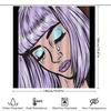 Pop Art Portrait Shower Curtain Anime Girl Decor Japanese Kawaii Aesthetic Room Divider Waterproof Bathroom Curtains Home Decor