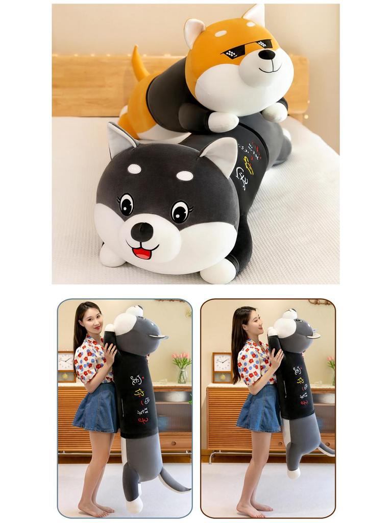 Большая мягкая плюшевая подушка-собака хаски - Утешительная кукла для детей