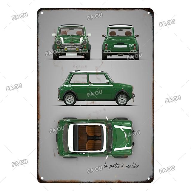 Super Car Retro Metal Poster Board Garage Vintage Decorative Tin Sign Auto Club Wall Art Plaque for Modern Home Decor Aesthetic