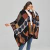Women's Ethnic Style Thickened Shawl Cape: Autumn/Winter, Plus Size, Slit Design, Travel Scarf