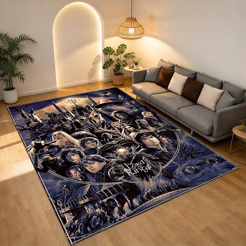 Lord Rings Living Room Nonslip Area Rug Soft Carpet For Bedroom Game Playroom Sofa Office Home Decor Doormat Christmas Gift C10211