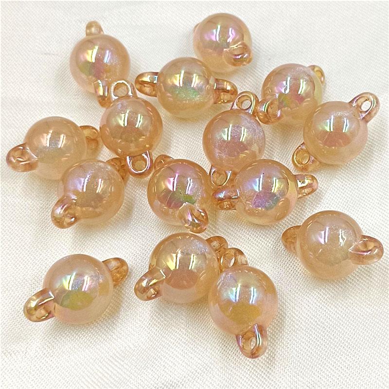 Браслет УФ-тонкое мигание, двойное ожерелье с ушным отверстием, аксессуары, 10 шт., креативные подвески ручной работы, разъем, круглые бусины, изготовление ювелирных изделий, материал «сделай сам»