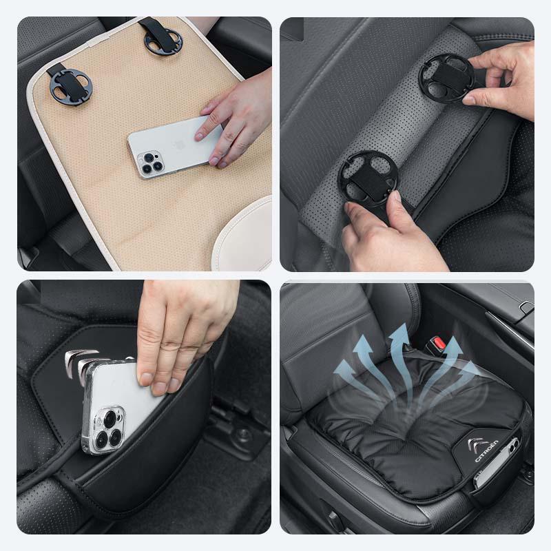 Car Non-slip Seat Cushion Storage Ice Silk Cushion Four Seasons For Citroen C4 C3 C5 C1 C2 C6 VTS C4L DS3 DS4 DS5 Grand Berlingo