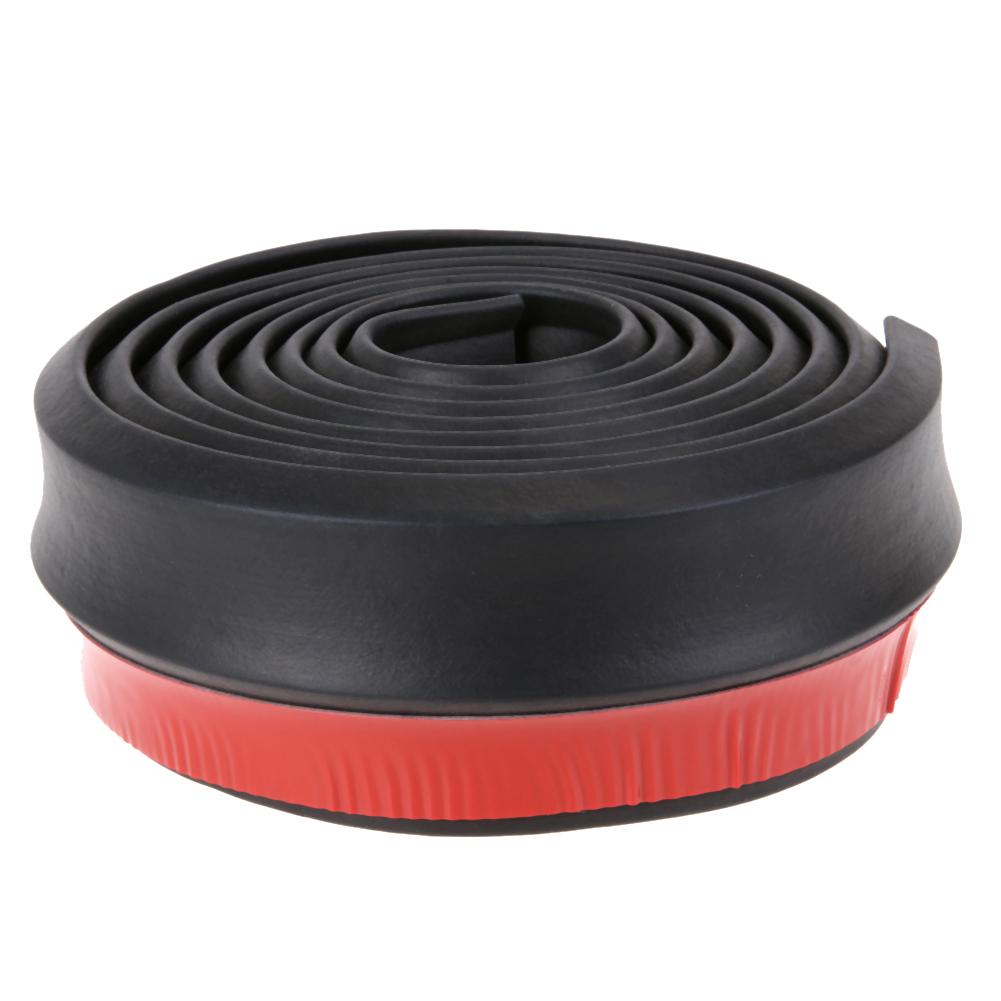 Мягкий черный резиновый бампер 1,5/2,5 м, авто внешний передний бампер, комплект для губ, защитные накладки на бампер, внешние молдинги, бампер для губ