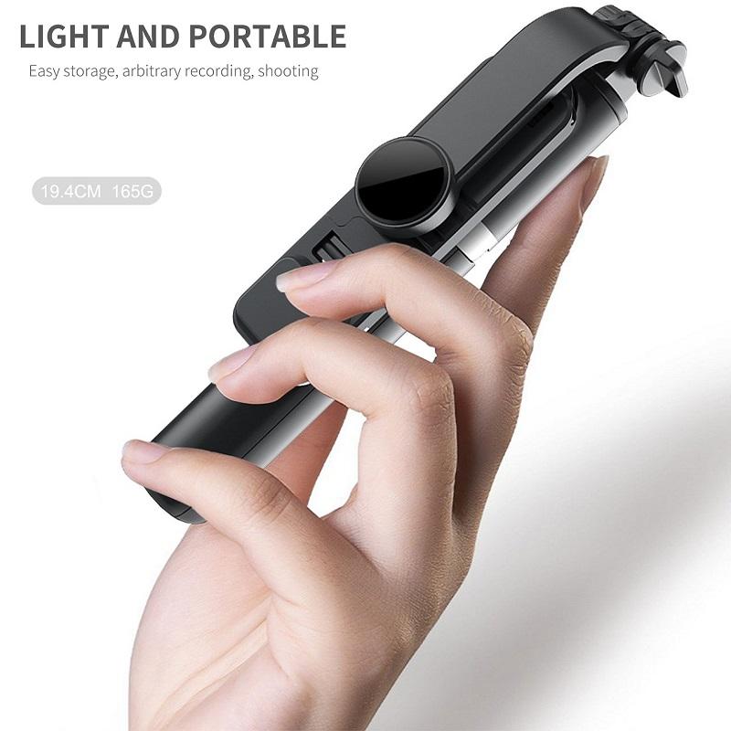 Wireless Bluetooth Selfie Stick Foldable Portable Tripod With LED Fill Light Remote Control Mini Selfie Stick For iPhone Xiaomi 7