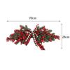 New 70cm Christmas Wreaths Artificial Hanging Door Swag Plaid BowKnot Red Berries Xmas Garlands Home Decor