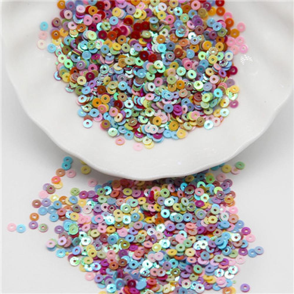 3mm 4mm 5mm 6mm Sequin Flat Round Loose Sequins Crafts Paillette Sewing Clothes Decoration DIY Accessory Lentejuelas Para Coser