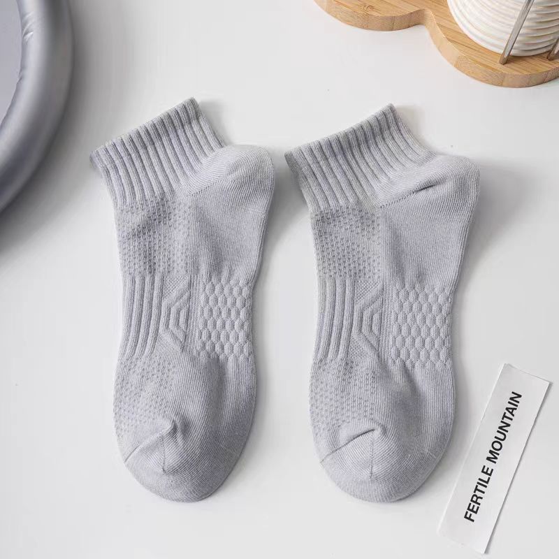 BMW Summer thin boys sports short socks black and white solid color deodorant socks men's sweat-absorbing short socks Zhuji socks women